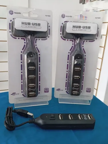 HUB-USB com 4 Portas USB 2.0 appolo HU480<br>2.0 appolo HU480<br>2.0 appolo HU480<br>