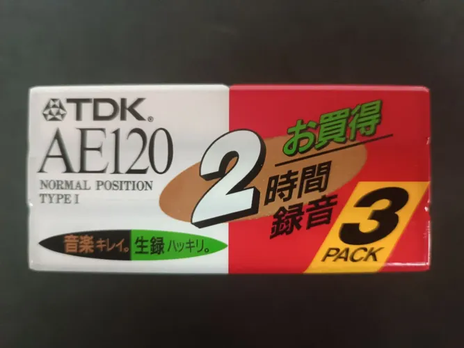 Fita k7 cassete tdk ae-120 minutos lote contém 3 unidades