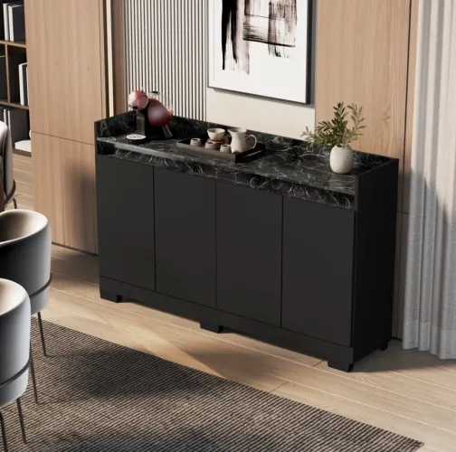 Aparador Buffet Elegante 4 Portas ( Montagem grátis)