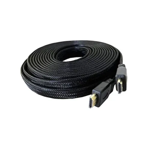 CABO HDMI X HDMI 15 METROS FLAT 1.4 VERSÃO NYLON TOMATE MHD-1015 PRETO