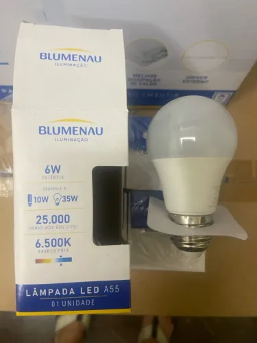 Lâmpada LED A55 Blumenau 6W Branco Frio