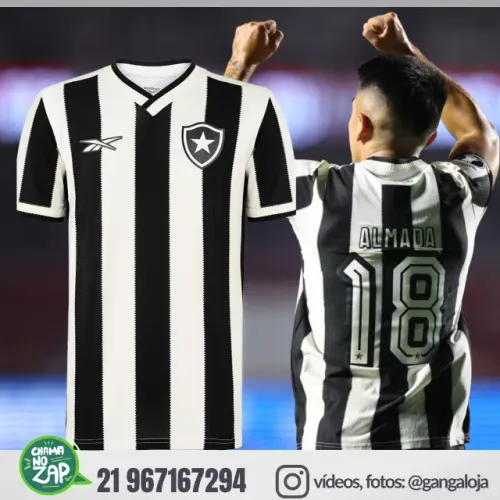 Camisa do Botafogo 24/25 com Patch Libertadores (Almada)