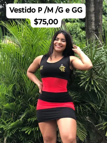 Vestido do flamengo P/M/G e GG