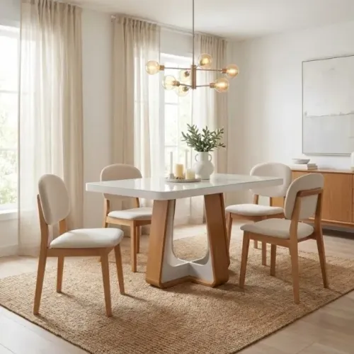 Mesa de Jantar Sintonia 1,20 com 4 Cad Gaya - Produto Novo!  Pronta Entrega!