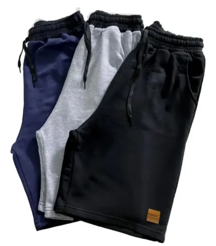 Kit com 3 Bermudas Zarok Moletom Masculino tamanho M 