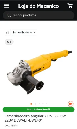 Esmerilhadeira Angular 7 polegadas 2200w 220v