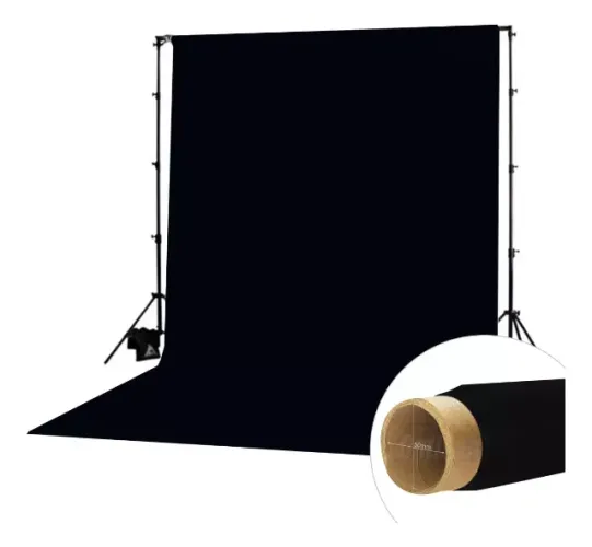 Fundo Infinito De Papel Fotográfico Preto 2.00m X 2.35m