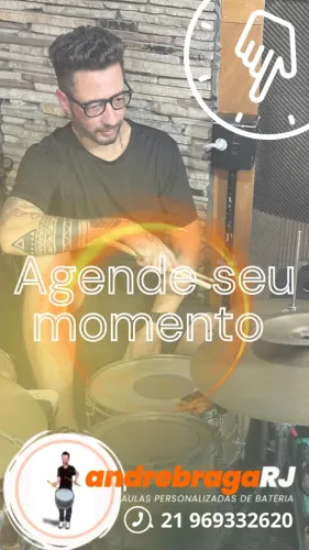Aula de Bateria - Curso de Bateria - Professor de Bateria - andrebragarj