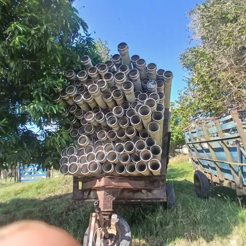 Tubos De alumínio, 150 mm, 6m de comprimento, nunca usados, quantidade: 160