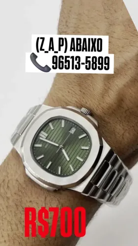 Relógio PATEK PHILIPPE AUTOMÁTICO - NAUTILUS - FUNDO VERDE