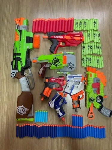 Kit 08 Nerf com muitos dardos
