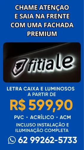 Letra caixa e luminosos 
