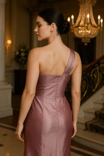 Vestido de Festa Longo Rosa Frutacor - Um Encanto!