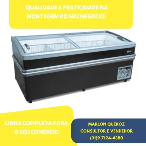 Ilha para Congelados Polar Plus 2M Preta