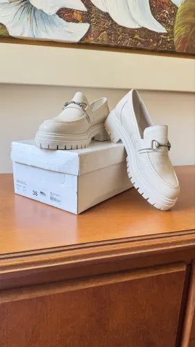 Mocassim 36 Bege (Off White)