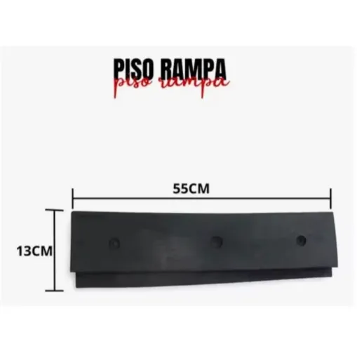 Rodapé Antiderrapante Rampa Borracha Fácil Instalação 55cm X 13cm X 20mm