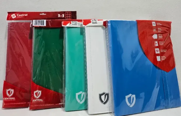 Álbum Central 3x3 várias cores a escolha para cards pokemon yugioh magic