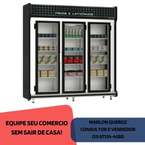 Freezer Auto Serviço PoloFrio 3 Portas 2M Novo