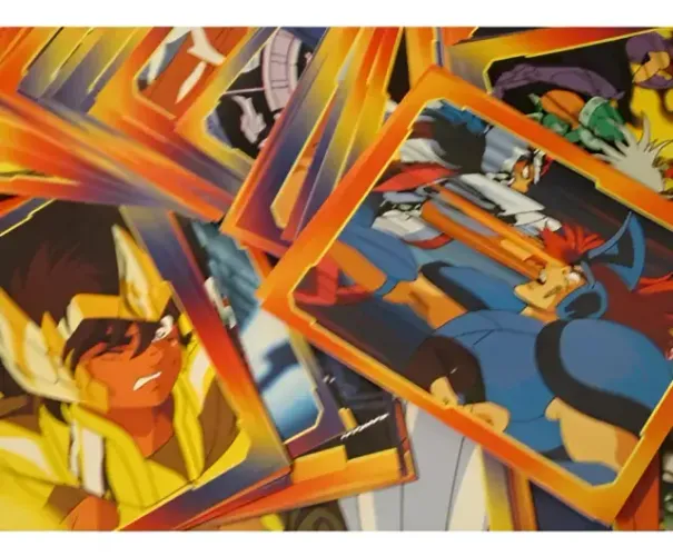 2 figurinhas Cavaleiros do Zodíaco CdZ Navarrete álbum 2004 (álbum 1)