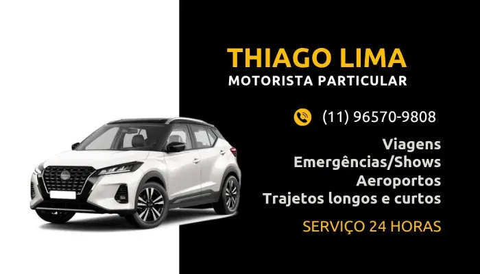 Motorista particular, viagens e corridas