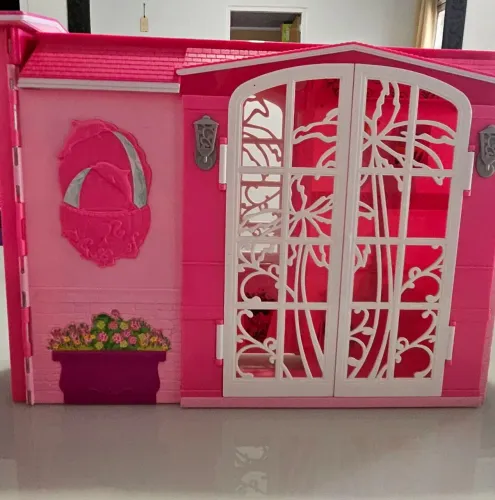 Casa da Barbie Dobrável Maleta 3 em 1 - Mattel Original (Quarto, Cozinha e Banheiro)