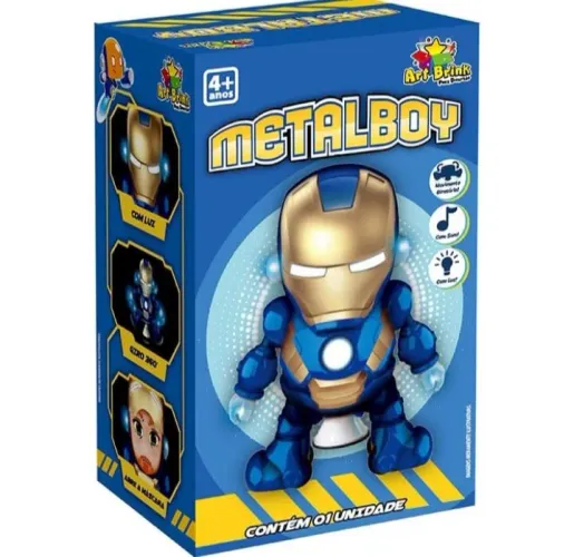 metalboy Robô dançarino com luzes e som - 1 unidade