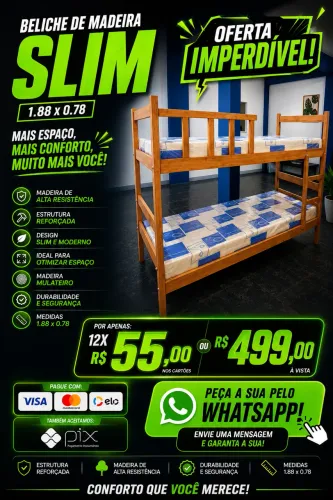 Beliche Woods R$ 55,00 Mensal ou R$ 499,00 Novo a Pronta Entrega