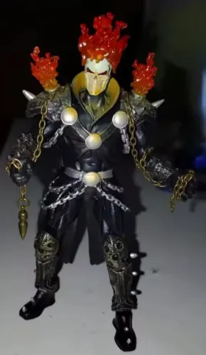 Boneco motoqueiro fantasma action figure marvel ghostrider terror