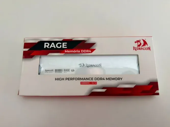 Memória RAM Redragon Rage 8GB DDR4 3200MHz CL16 Branco - Lacrada e com nota fiscal