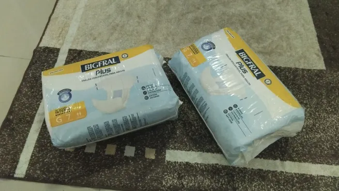 Kit dois pacotes Fralda Geriátrica Bigfral Plus Tamanho G por 50 reais 