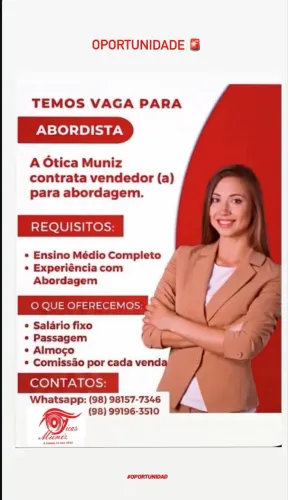 Vaga para vendedor abordista 