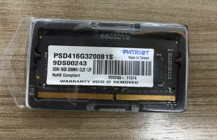 Memória para Notebook 16gb DDr4 3200mhz Patriot