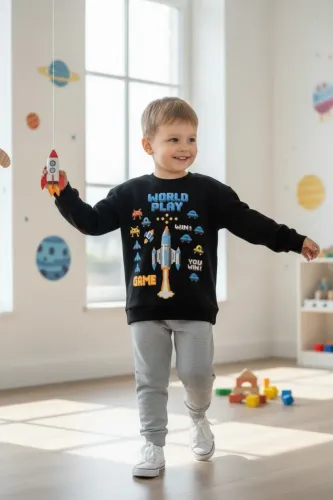 Conjunto de moletom infantil menino kyly tamanhos 2 e 3