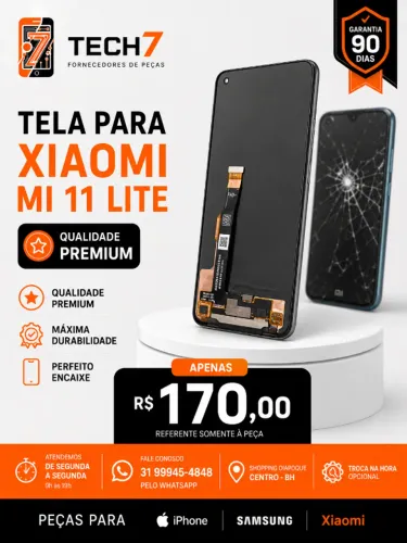 Tela Xiaomi Mi 11 LITE - Bom Custo-Beneficio com Garantia de 90 Dias