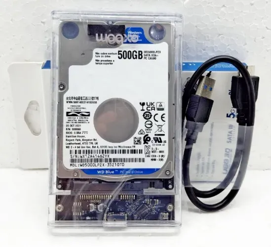 HD Externo | 500GB | USB 3.0 | WD5000LPZX | Saúde 100%