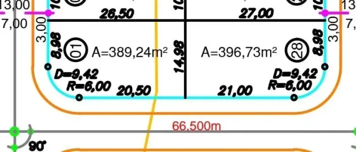 1503 sul , Arso 151 (quadra fundo a Ulbra) , Lote esquina,c área total 397mt