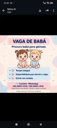 Procuro uma babá 