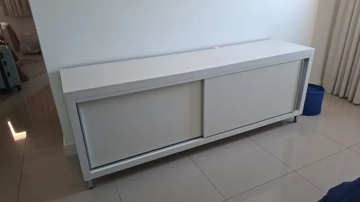 Rack branco 2m em marcenaria