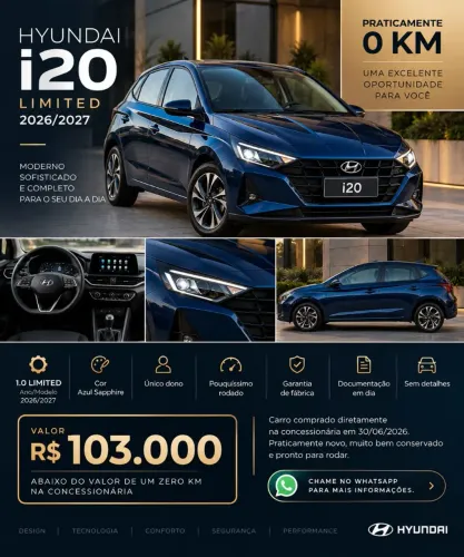 Hyundai I20 Limited 1.0 12V Mec. 2027