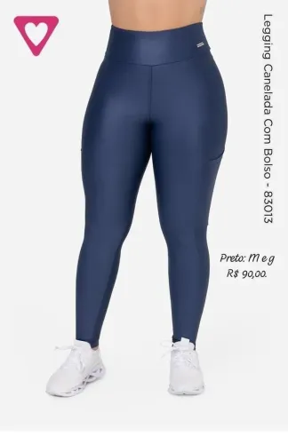 Legging Canelada com Bolso