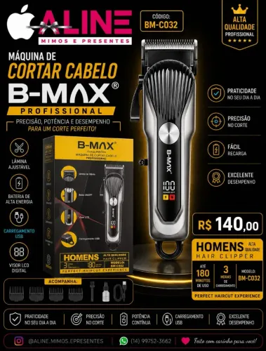 MAQUINA DE CORTAR CABELO B-MAX BM-C032