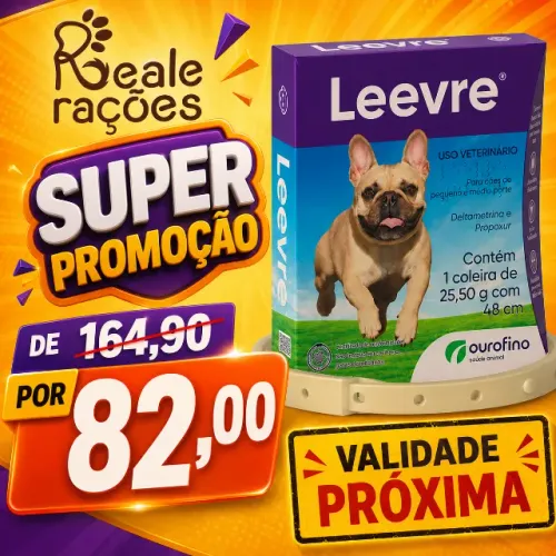 Coleira Levree 48cm pequeno porte e médio