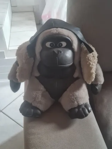 Macaquinho antigo piloto  pelúcia 