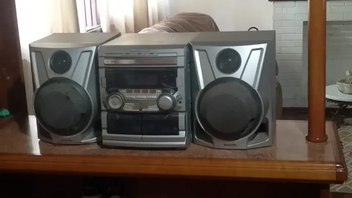 Mini System Philips FW-C58 3 CDs + 2 Caixas Originais