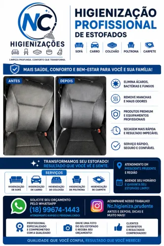 HIGIENIZAÇÃO DE ESTOFADOS