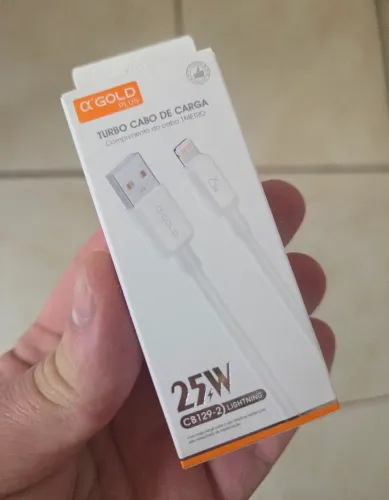 Cabo USB A Gold Carga Rápida p/ iphone 1m Novo
