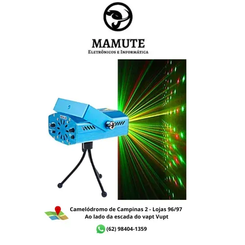 Mini Laser Canhão Luz Led Projetor Holográfico Balada Festa