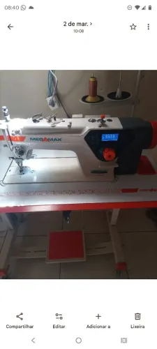 Máquina de costura transporte duplo eletrônica Megamack H33