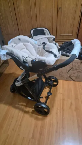 Trio do Carrinho de bebê Safety 1st Travel System Mobi Beige (NOVO NA CAIXA)