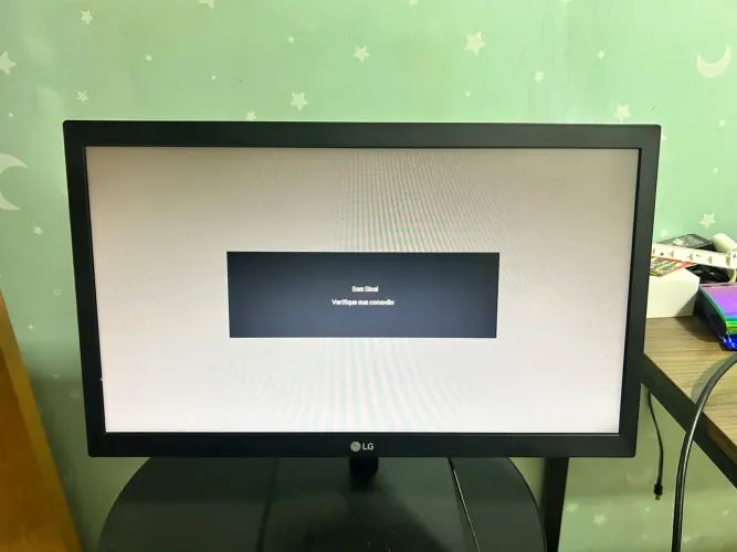 Monitor LG 60hz 19pol defeito não conecta 